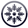 snowflake icon arctic white